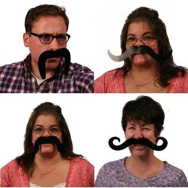 New Set Of 4 Mexican Moustache Cardboard Black Fancy Dress Up Party Mariachi Fun - Image 2 of 2