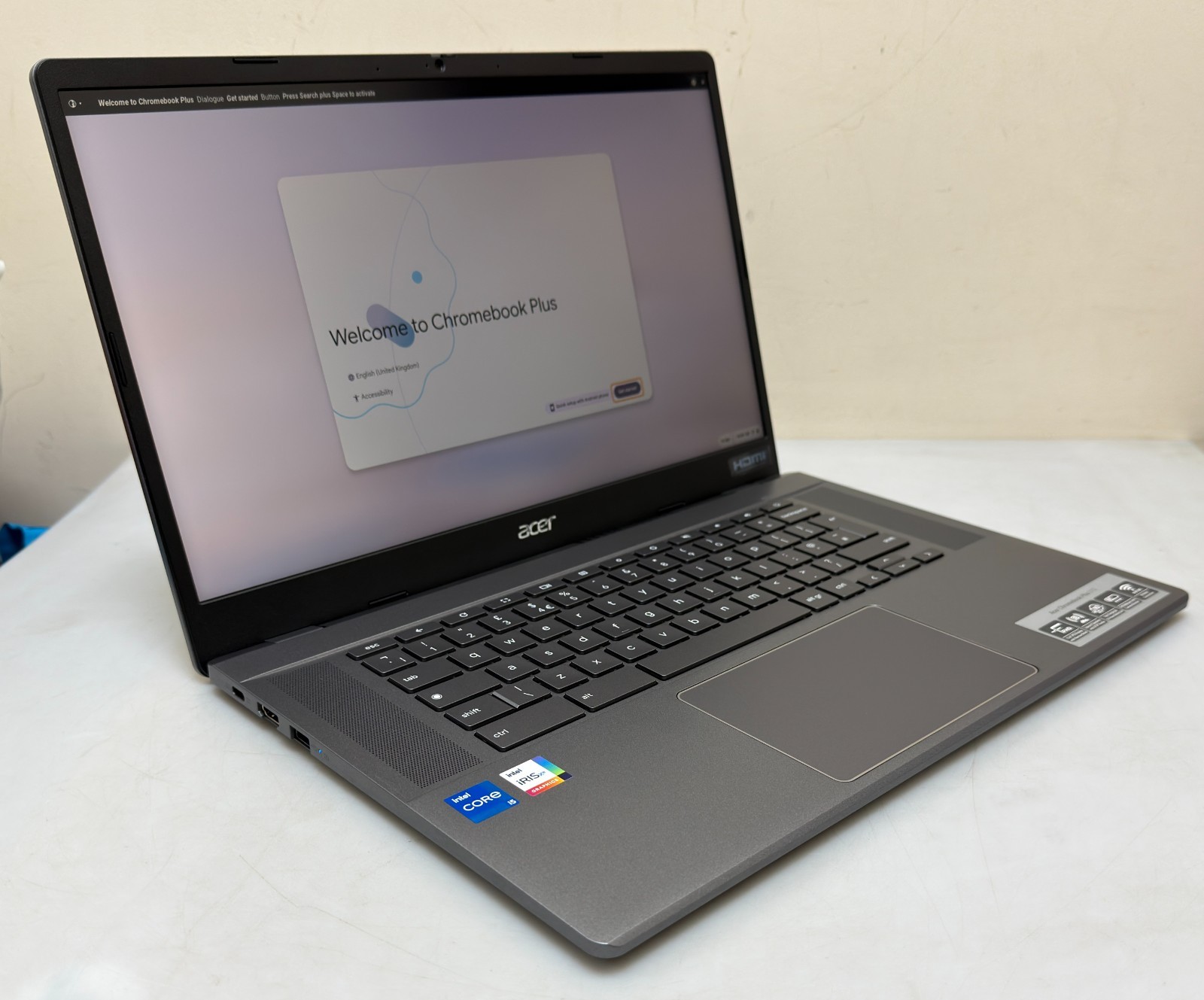 ACER 515 15.6"" Chromebook Plus - Intel Core i5 256 GB SSD8gb ddr5  Iris xe EXC