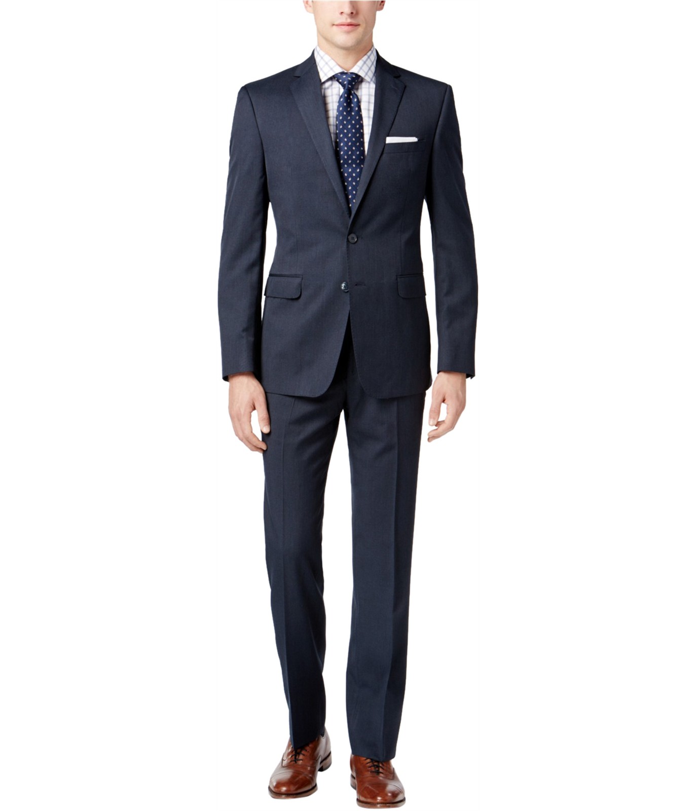 Мужской классический официальный смокинг Marc New York, синий, 38 обычных размеров / 31W x 32L