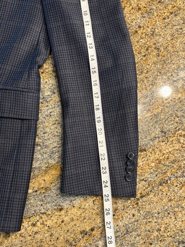 Blazer deportivo a cuadros gris Peter Millar Ethomas mezcla de lana cachemir 40R Business - Imagen 5 de 12