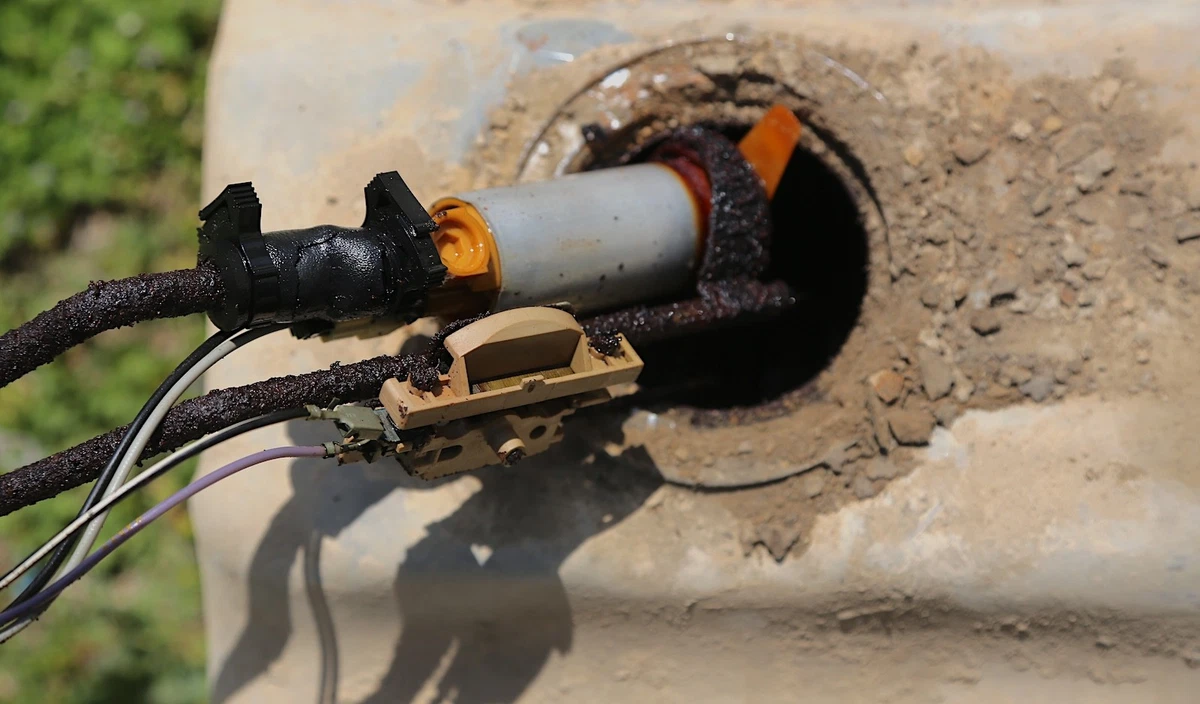 This tank was so bad inside, that we replaced the entire tank when replacing the fuel pump.