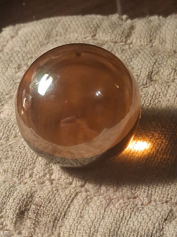 Vintage Transparent AMBER SHOOTER Vintage Marble 1 1/4"