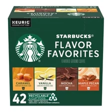 Starbucks Naturally Flavored Variety Pack Keurig K-Cup Coffee Pods  - 42ct