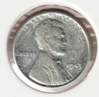 1943 WWII Lincoln Wheat Steel Penny Collectible US Collection Very Good War Coin
