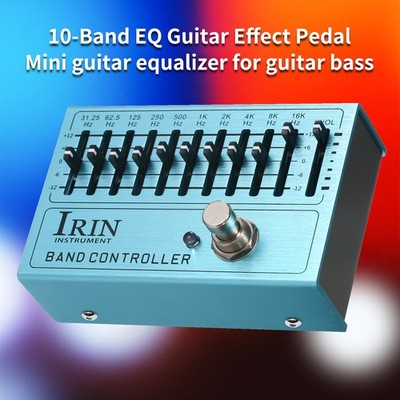 Guitar Bass Universal 10 Band Equalizer Pedal True Bypass Wide Frequency Respons