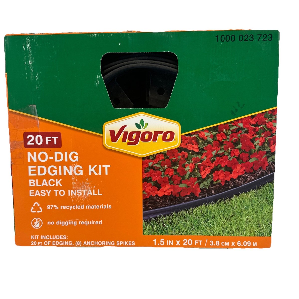 Vigoro 20 Ft. No Dig Landscape Edging Kit Black 1-1/2” Plastic | eBay
