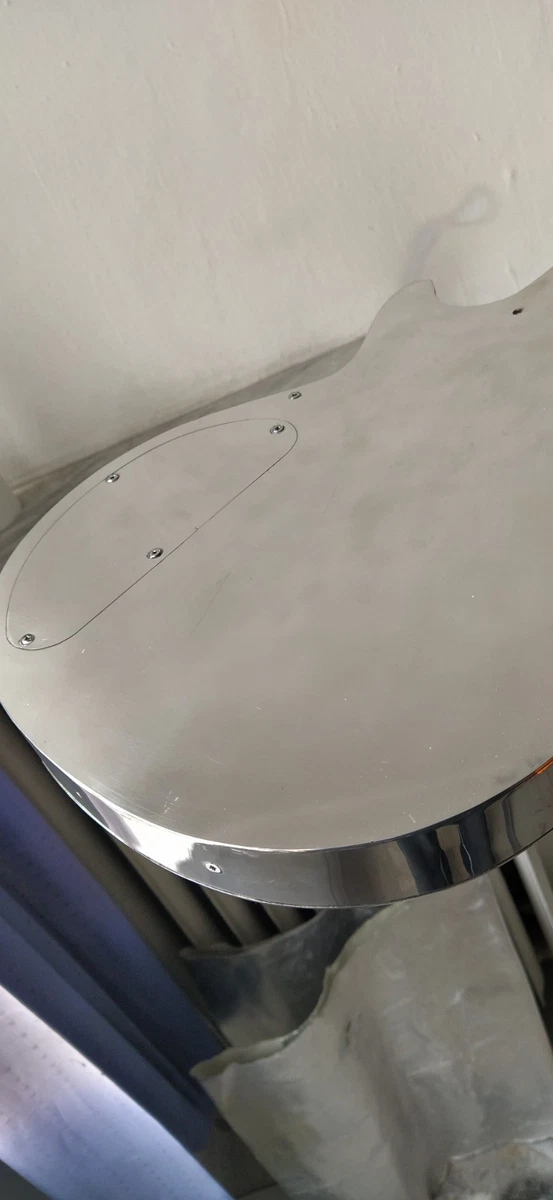 Aluminum Les Paul f-hole guitar body