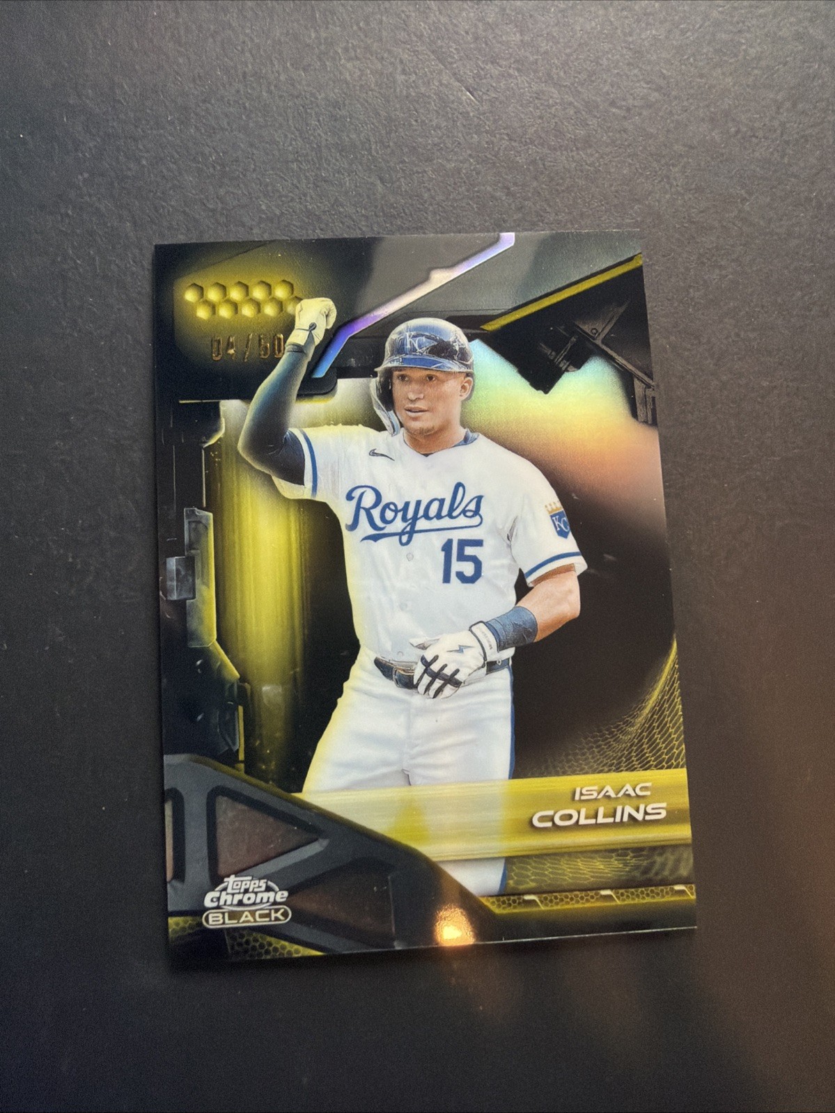2026 Topps Chrome Black - Isaac Collins Gold Mini-Diamond Refractor /50 Royals