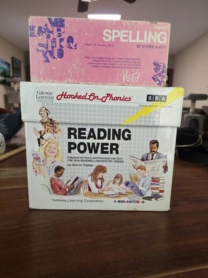 Vintage 1992 Hooked on Phonics Reading Power SRA Complete Set + Vis-Ed Spelling