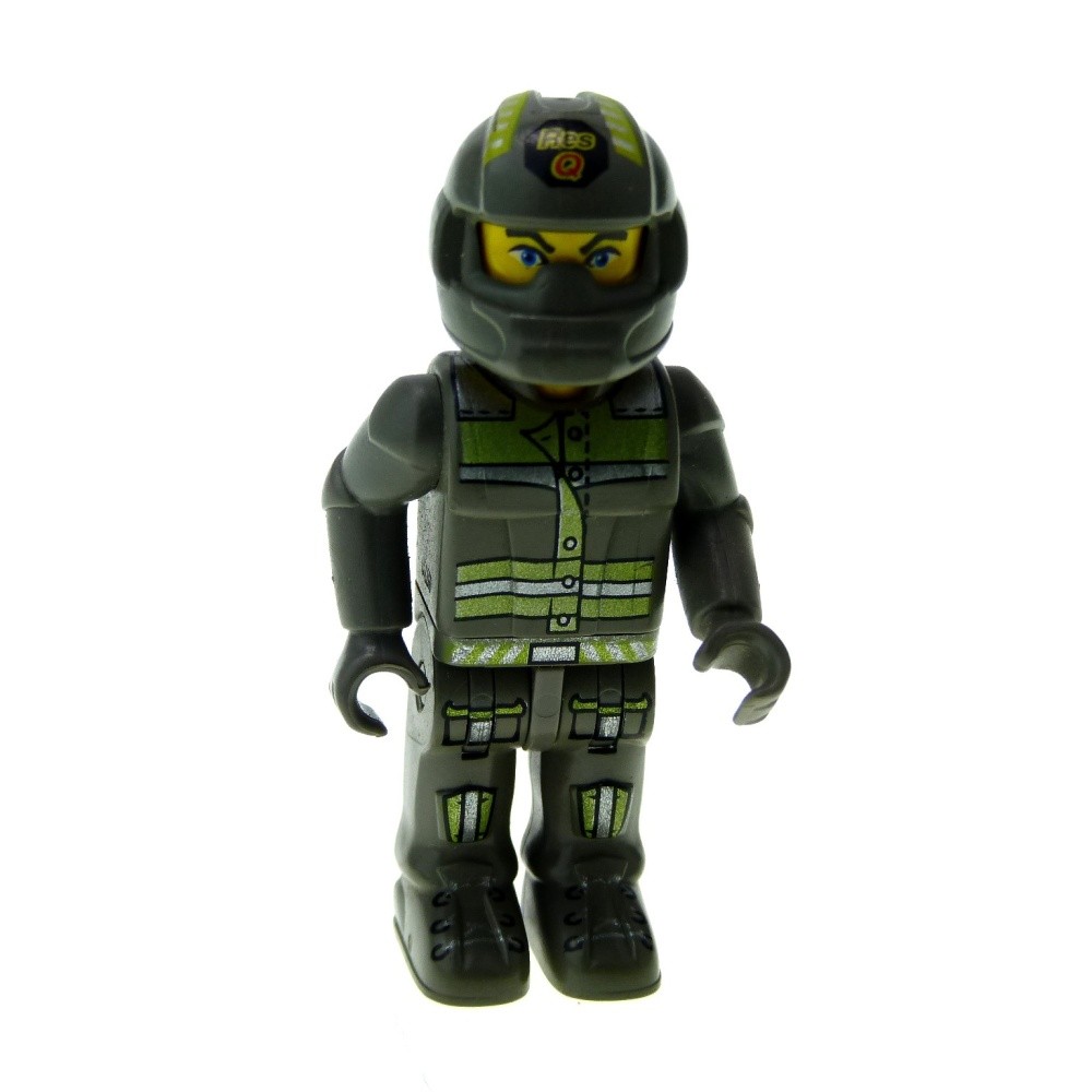 1x Lego Figure 4 Juniors Jack Stone Man Res-Q Policeman Gray 4606 js010