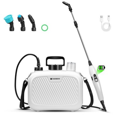 Maygrove 8L Electric Pump Sprayer Garden Sprayer Adjustable Nozzle 22.5'' Rod