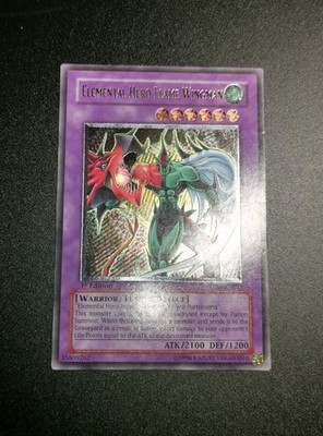 Yugioh Elemental Hero Flame Wingman 1st TLM-EN035 Ultimate Rare - Gold Stamp Eye