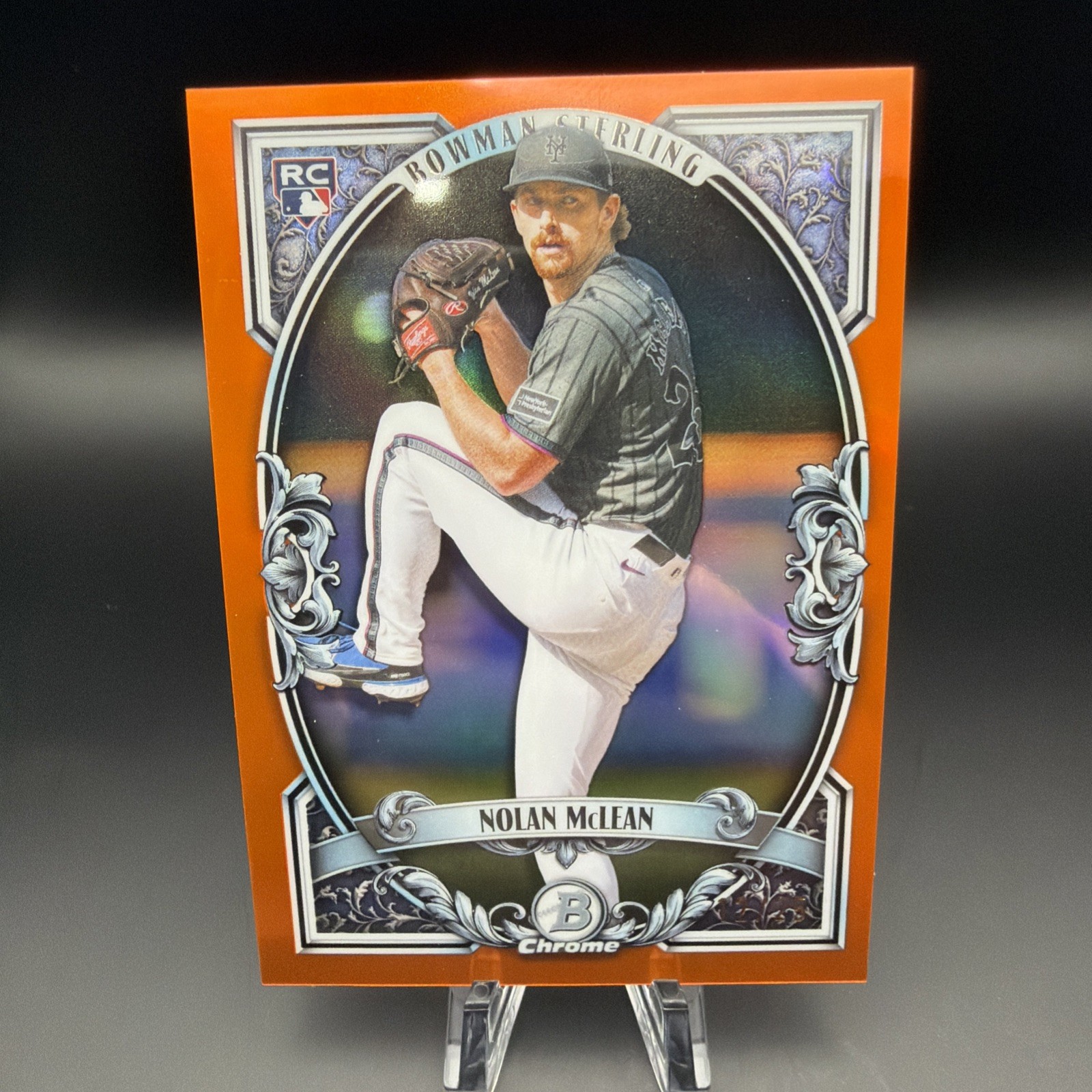 Nolan McLean 2026 Bowman Chrome Bowman Sterling Rookie Orange Refractor #/25