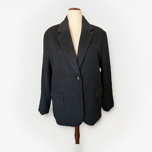 H&M Oversized Blazer Coat Black Woman | US L