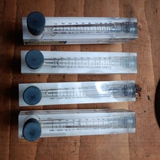 King Instrument  Acrylic Flowmeter With Valve, 0-1.0 GPM, 1/2" or 1/4 