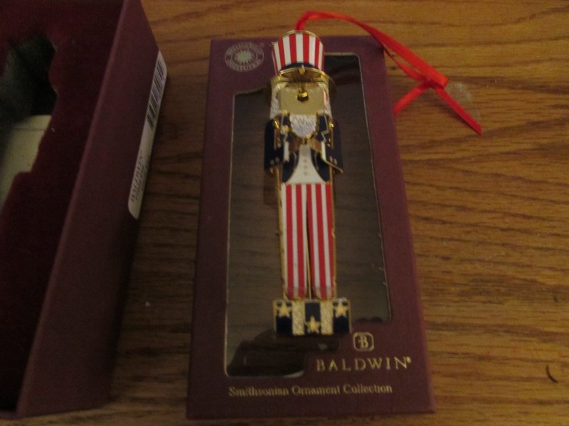 Baldwin Smithsonian Ornament Collection Uncle Sam Brass Patriotic Ornament