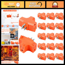 18-Piece 3-Way Plug Adapter Set, 3-Prong Outlet Splitter, Heavy-Duty T-Shaped Ex
