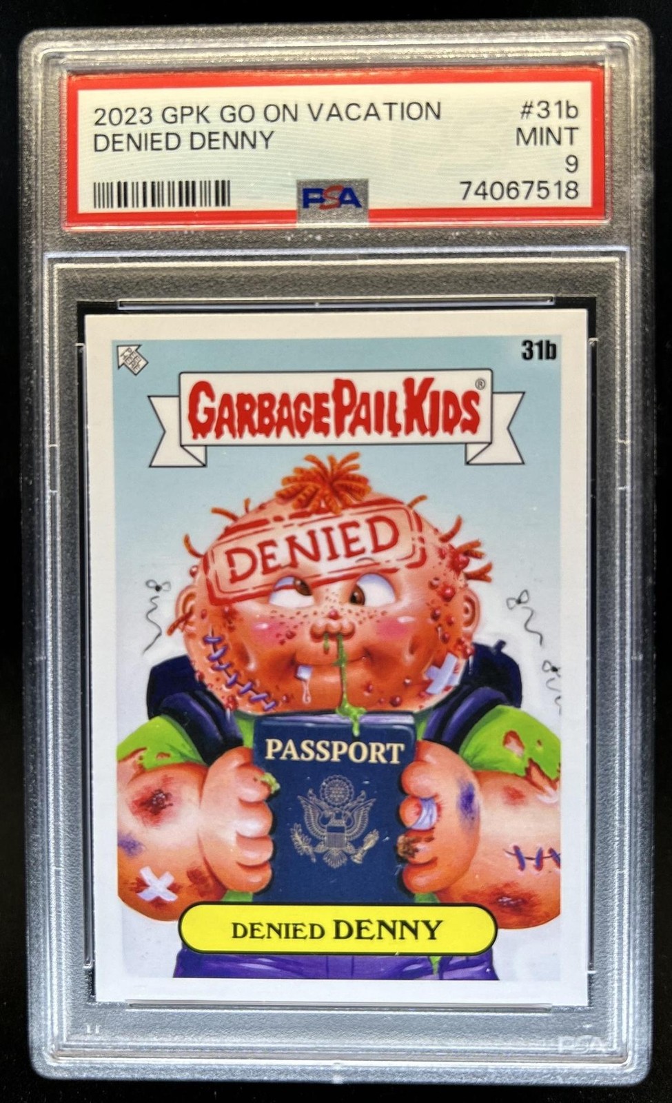 2023 GPK Garbage Pail Kids Go On Vacation Denied Denny #31b PSA 9 Mint
