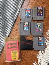 Nintendo NES lot Of 5 Games And Cleaner (Mario, Battletoads Jaws Willow And More