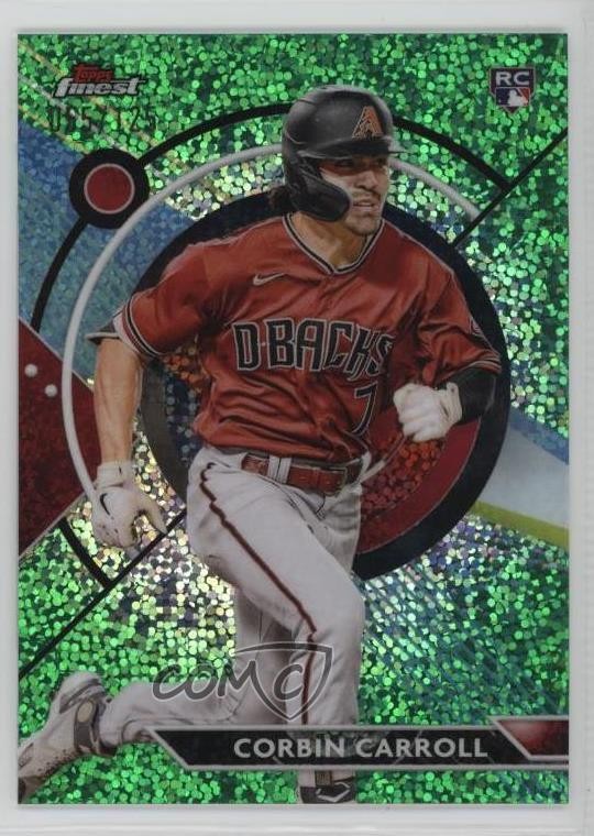 2023 Topps Finest Green Speckle Refractor /125 Corbin Carroll #24 Rookie RC uk2