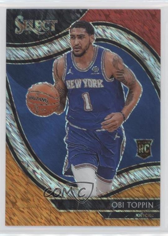 2020 Panini Select Courtside Red White Orange Shimmer Prizm Obi Toppin #293 0q1q