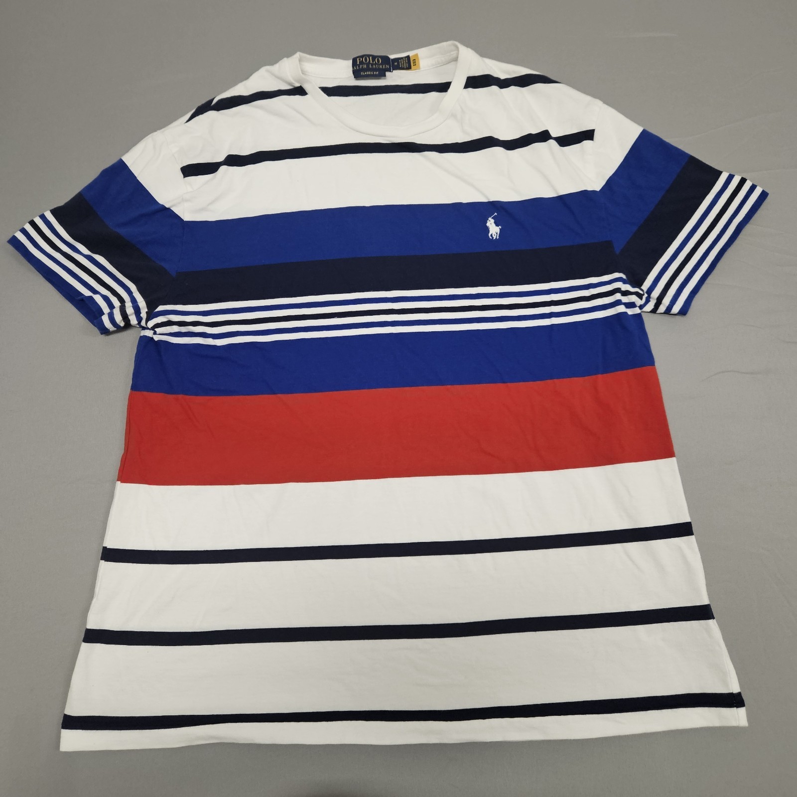 Polo Ralph Lauren camicia uomo M a righe piccolo pony girocollo