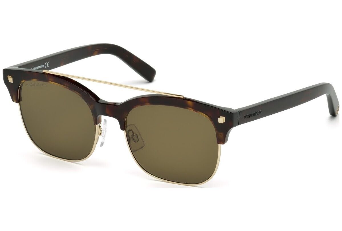 DSQUARED2 Geremy DQ0207 52K Tortoise Gold Bar Sunglasses DSQUARED2 Geremy DQ0207 52K Tortoise Gold Bar Sunglasses