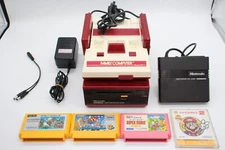 Nintendo Famicom Disk System Console Set Mario Bros.1 2 3 USA Japnese Edition