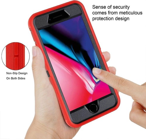 Case Heavy Duty Shockproof Cover w/Screen Protector For iPhone SE 2022 2020 7 8 - Picture 50 of 53