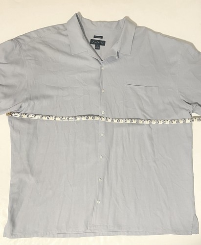 Joseph Feiss 100% Seide Hemd Herren 3X Hellblau Schlaufenkragen Classic Fit Knopf - Bild 8 von 13