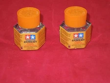 (2) TAMIYA 87012 CEMENT PLASTIC MODEL GLUE 20 ml MODELING 2 PACK