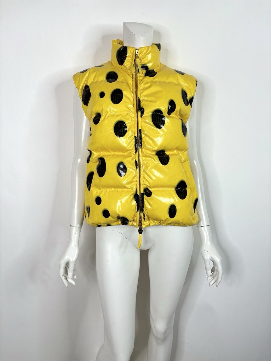 Vtg Moschino Couture Yellow SpongeBob Puffer Vest US8 | eBay