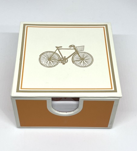 Lady Jayne Ltd Orange Bike Stationary Set 275 Sheets #26615 Memo Box with Pen - Picture 2 of 6
