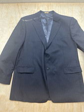 Brooks Brothers "346" Stretch Wool Blue Striped Blazer Sport Jacket Size 42L