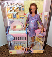 Mattel Happy Family Pregnant Midge and Baby Barbie Doll 2002 NIB