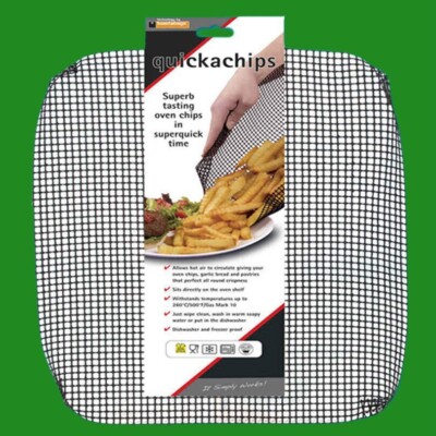 3x Quickachips Antihaft Span Gitter Korb Schnell Ofen Chips Pommes Frites, Knoblauch Brot