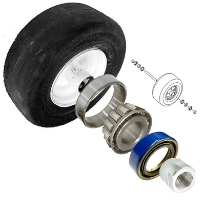 2 Kits Stainless Axle & Bearing Rebuild Kit For Scag Mowers - Fits 43581, 482621, 482622, 43584
