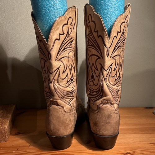 Ariat women’s Brown and Tan Leather Western Cowboy Boots style 15721 NICE! Sz 10 - Picture 8 of 16