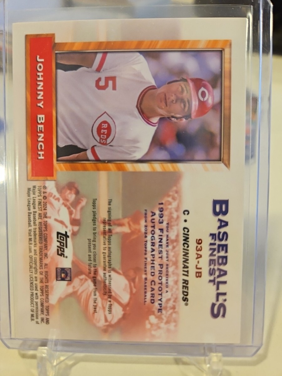 2024 Topps Finest - 1993 Finest Prototypes Autographs Johnny Bench