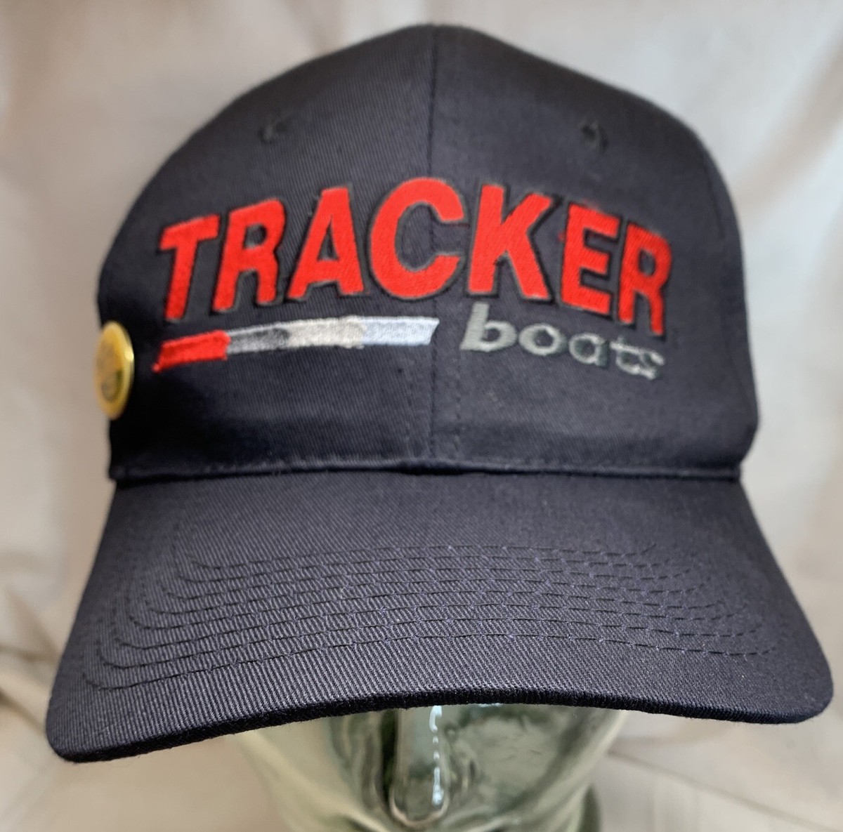 Tracker Boats 2001 A New Beginning Fish The Finest Vintage Black SnapBack Hat