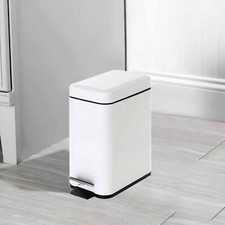 5L 5 LITER BATHROOM TOILET SLIM PEDAL BIN DUST RUBBISH WASTE BIN MATT FINISH