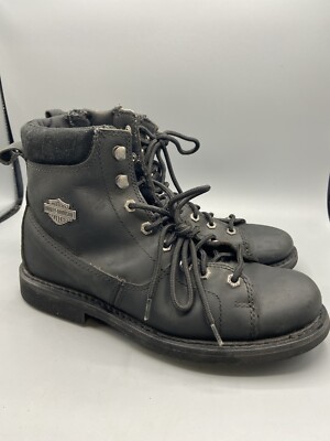 Harley Davidson Mens Aaron Boots Sz 9M D93112 Lace Up Side