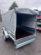 8ft x 4.4ft TRAILER  BOX WITH COVER SINGLE AXLE 250cm x 135cm 750kg UNBRAKED