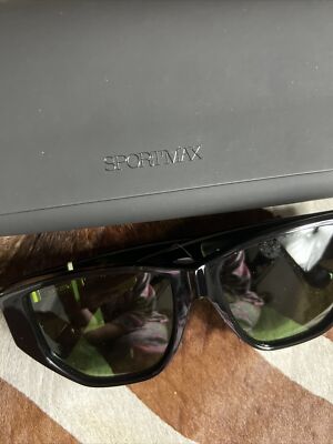 New $263  Sportmax Geometric Frame Sunglasses SPORTMAX 59mm Geometric Sunglasses SHINY DARK BRONZE / BLUE  main image 2