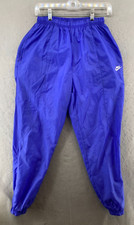 Nike Womens Windbreaker Pants Medium Blue Vintage Tapered Lined