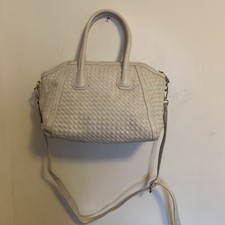 Moda Luxe Camellia Purse Women’s In Cream Weaved Faux Leather Purse