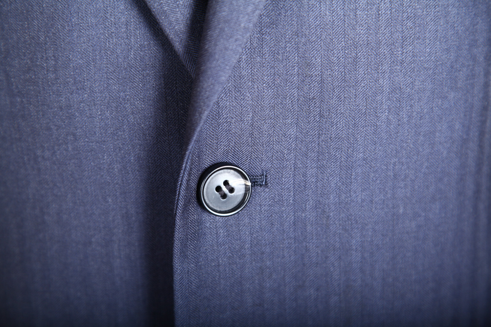 Chester Barrie Savile fila 40S 36W 28L blu navy lana autorigata tela