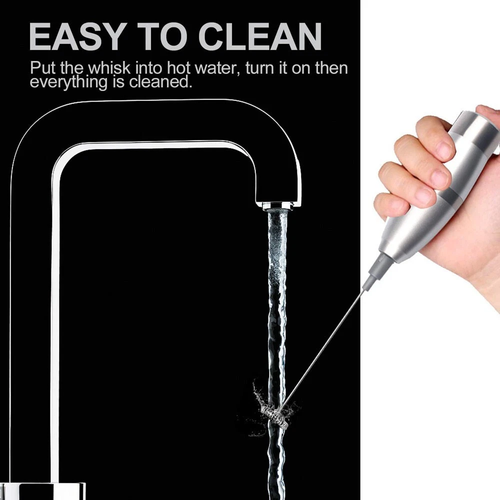 Milk Frother Set Mixer Stirrer Eggbeater Handheld Kitchen Cafe Electric