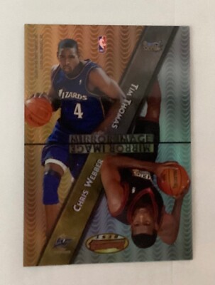 1997-98 BOWMAN'S BEST MIRROR IMAGE SHAQUILLE O'NEAL #MI2 - REFRACTOR - SHAQ