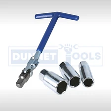 Spark Plug Socket Remover Installer Set Flexi T Bar 16 18 21mm Sockets 4pc Tools